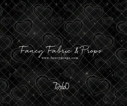 Black Puffy Hearts - With Sweep Option