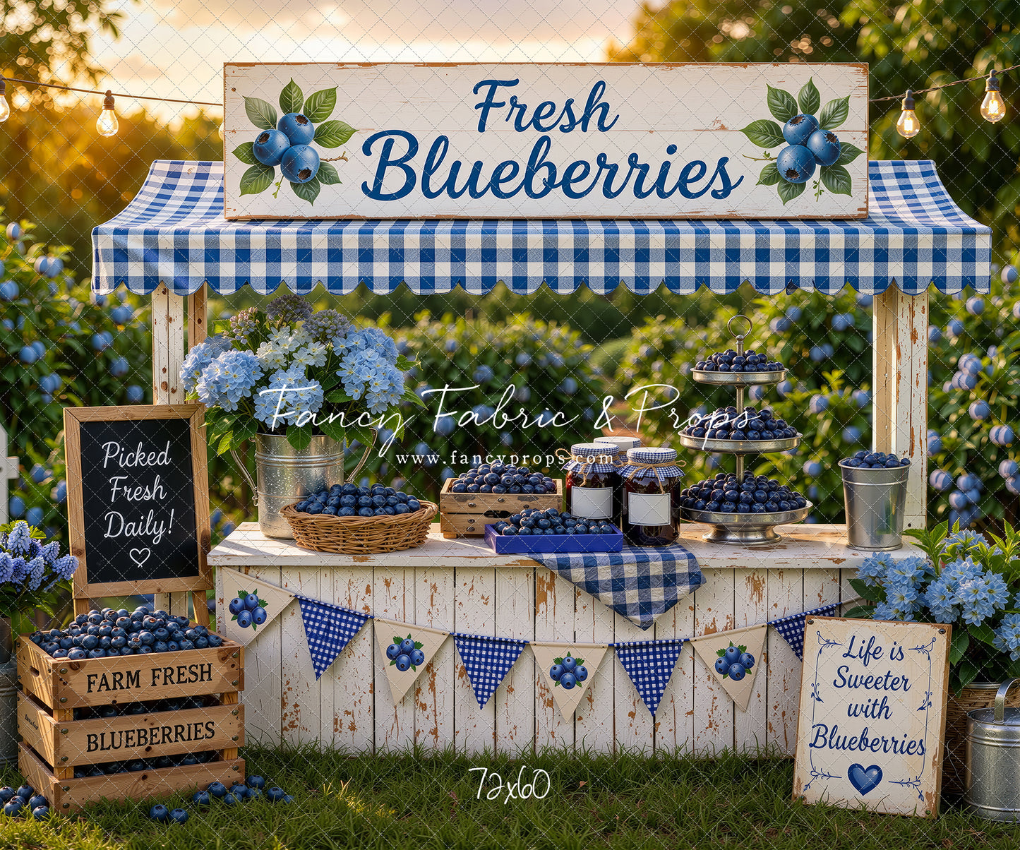 Blueberry Patch Market - With Sweep Option