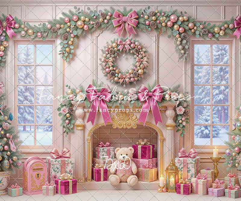 Blush Holiday Hearth - with Sweep Option