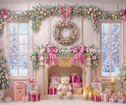 Blush Holiday Hearth - with Sweep Option
