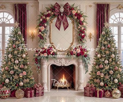 Christmas Rose Parlor - with Sweep Option