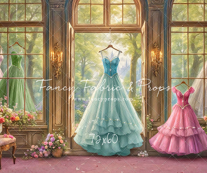 Dress of Royal Wishes- Pink Floor - With Sweep Option