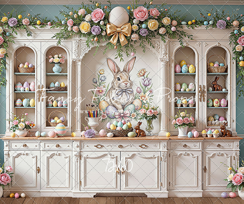 Easter Cupboard - Wood Floor - With Sweep Option