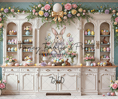 Easter Cupboard - White Floor - With Sweep Option