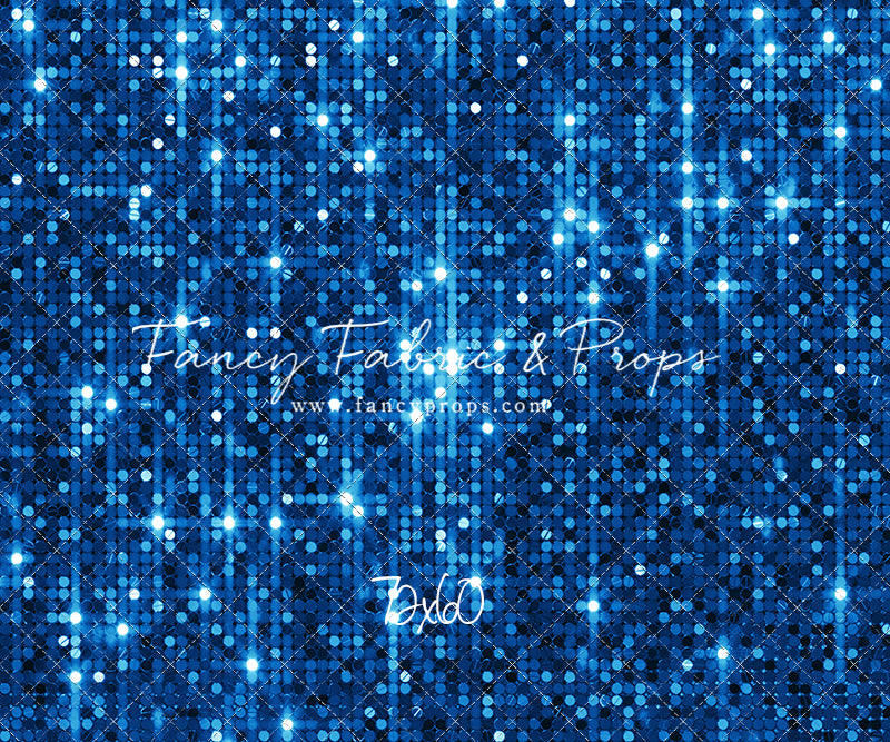 Electric Blue Glitz - With Solid Floor Sweep Option