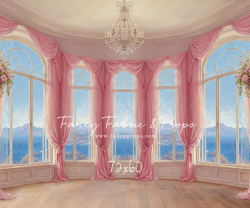 Elegant Summertime Mountain View - Wood Floor - With Sweep Option