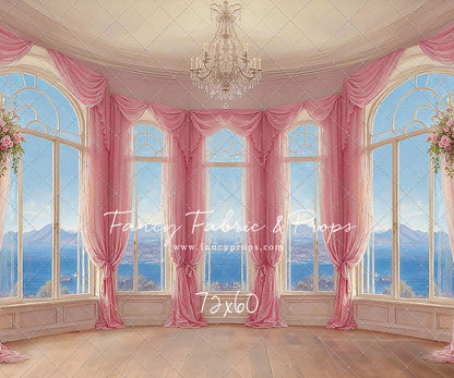 Elegant Summertime Mountain View - Wood Floor - With Sweep Option