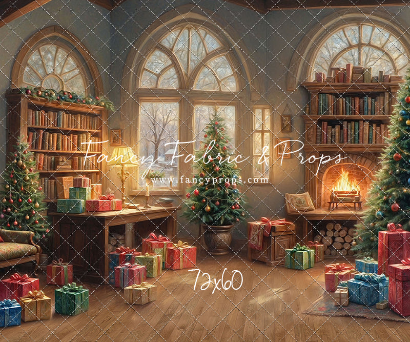 Festive Fireside Study - with Sweep Option