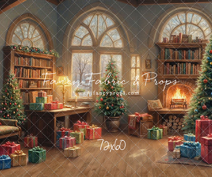 Festive Fireside Study - with Sweep Option