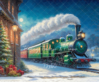 Festive Locomotive - Train on Right Option - With Sweep Option