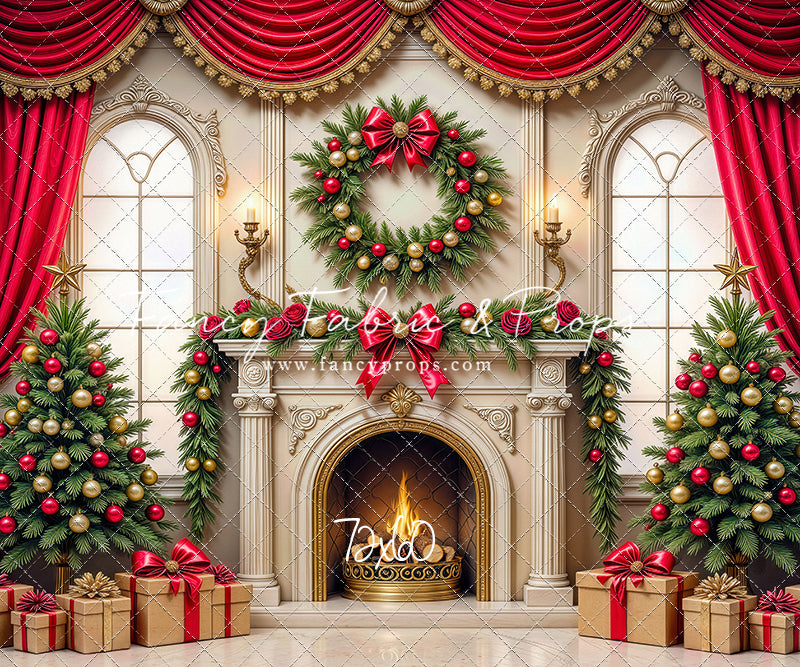 Grand Christmas Hearth - with Sweep Option