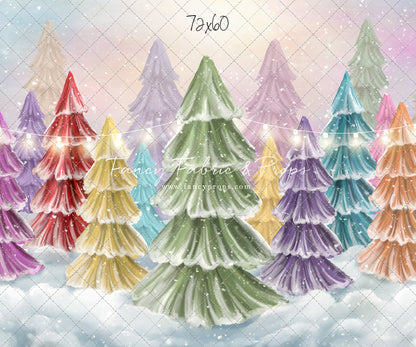 Magical Winter Rainbow Trees