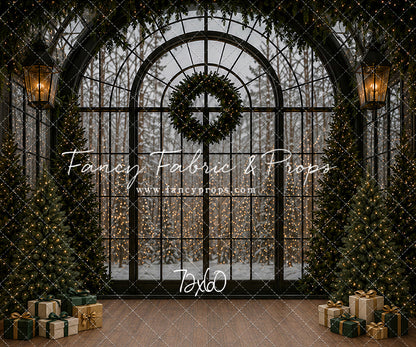Moody Holiday Window View - with Sweep Option
