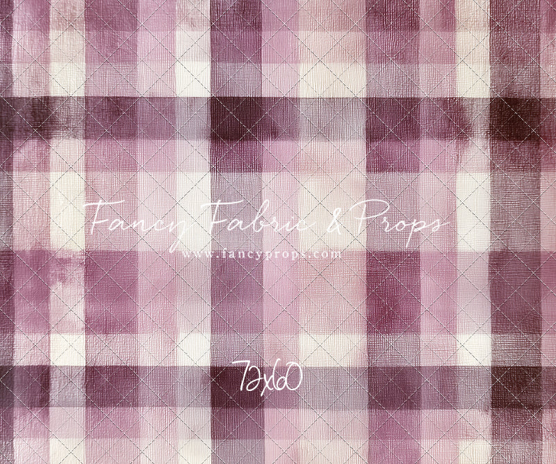 Mulberry Plaid - With Sweep Option