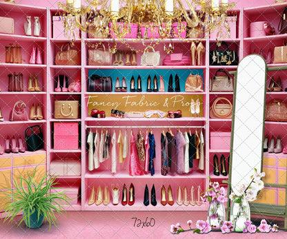 Nikki's Closet - Pink Carpet Option - With Sweep Option