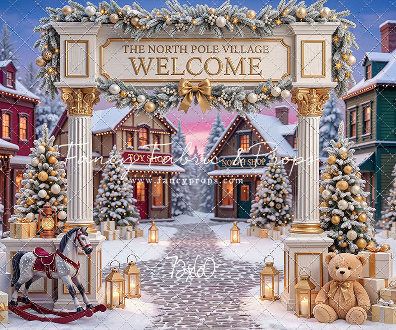 North Pole Village Welcome - with Sweep Option