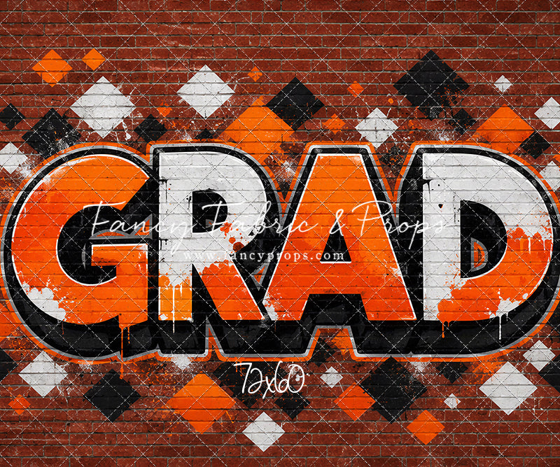 Orange & Black Grad - With Sweep Option