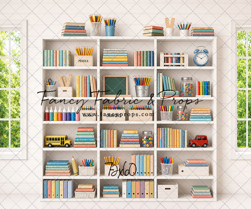 Pastel Classroom Bookshelf - With Sweep Option