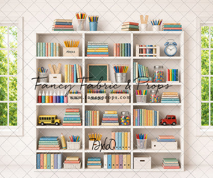 Pastel Classroom Bookshelf - With Sweep Option
