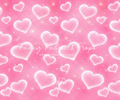 Pink Puffy Hearts - With Sweep Option