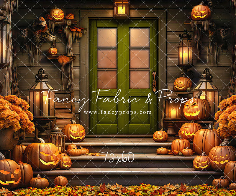 Pumpkin Porch - Green Door - With Sweep Option