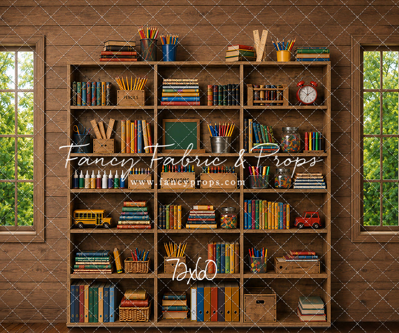 Rustic Schoolhouse Bookshelf - With Sweep Option