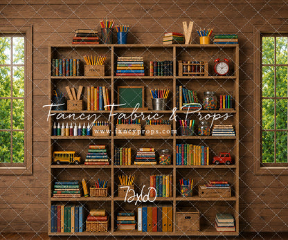 Rustic Schoolhouse Bookshelf - With Sweep Option