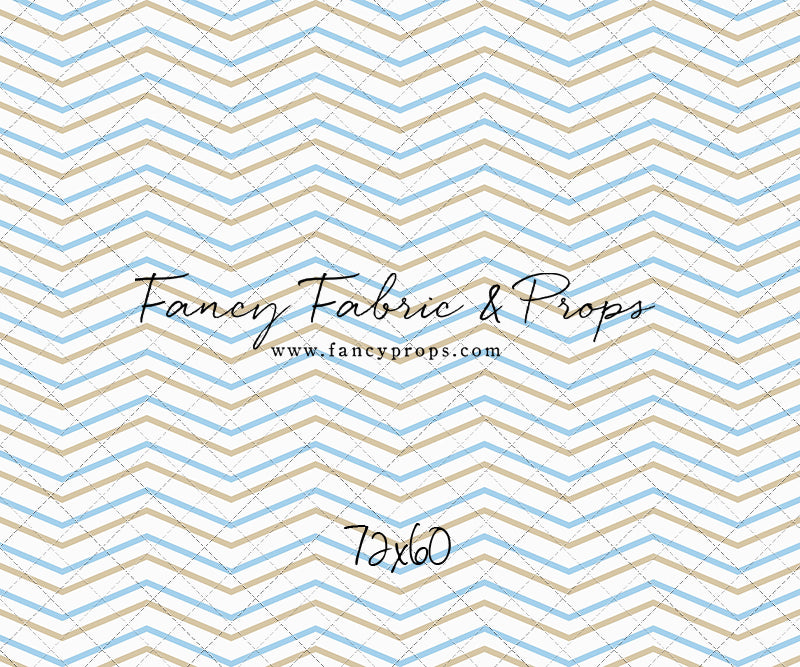 Simple Blue & Tan Chevron