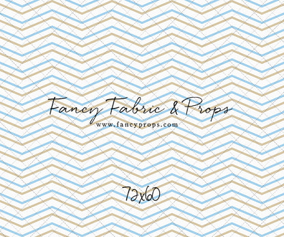 Simple Blue & Tan Chevron