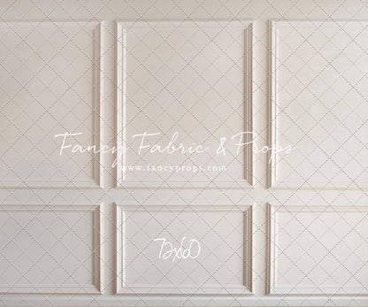 Simple Ivory Panel Wall - With Light Pine Floor Sweep Option