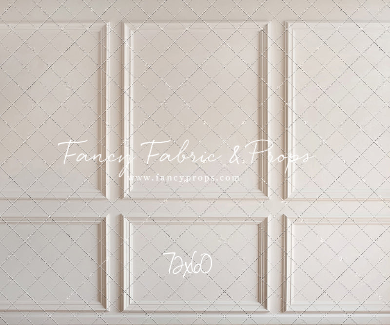 Simple Ivory Panel Wall - With Winter's Grace Floor Sweep Option