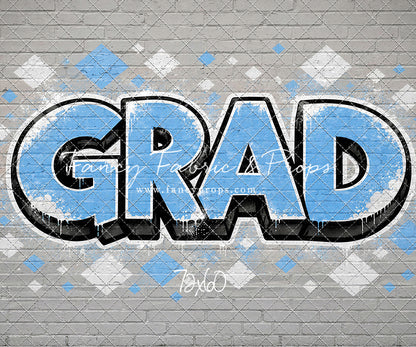 Sky & White Grad - With Sweep Option