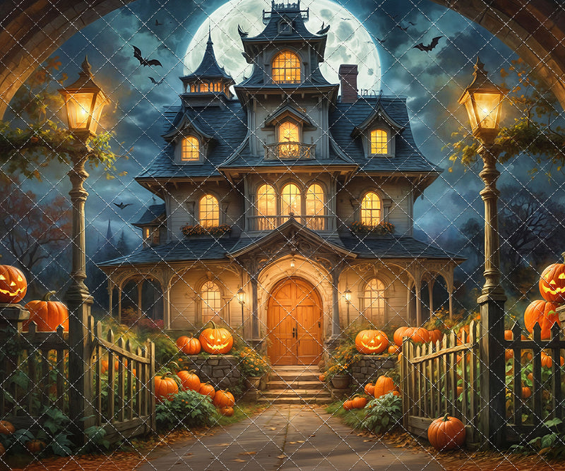 Spooky Pumpkin Pathway - With Sweep Option