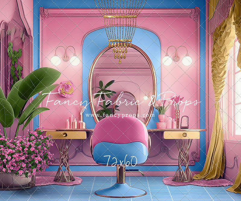 Stacie's Salon - Blue - With Sweep Option