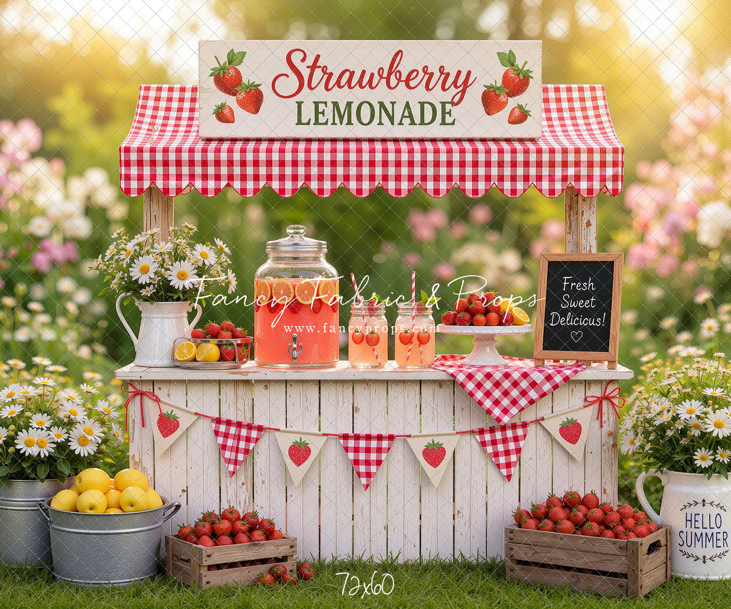 Sweet Strawberry Sips - With Sweep Option