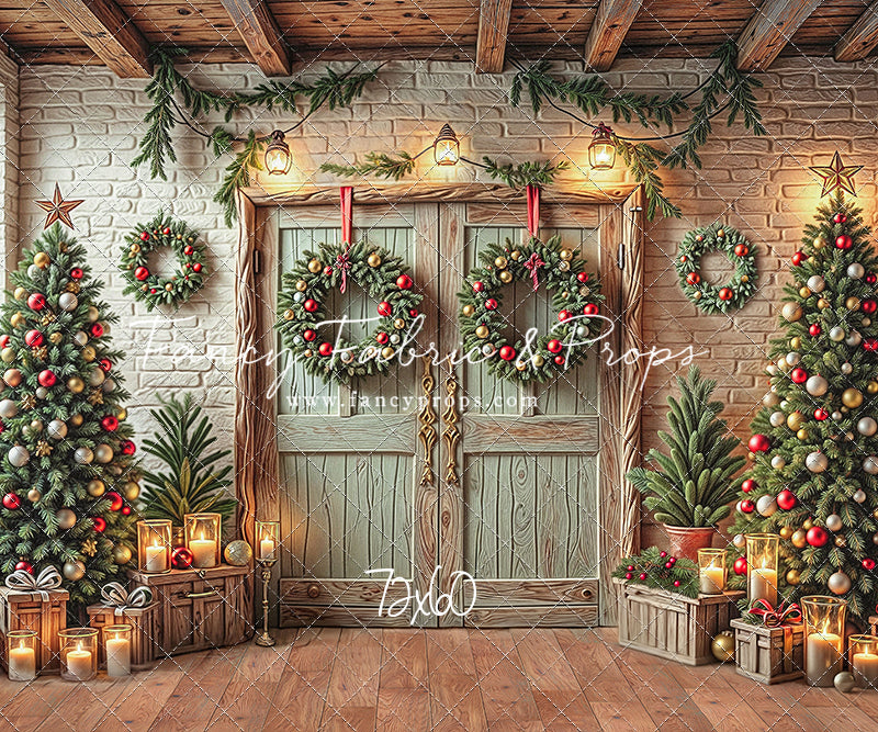 The Christmas Cabin Porch - with Sweep Option