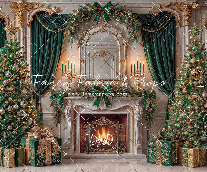 The Emerald Christmas Hearth  - with Sweep Option