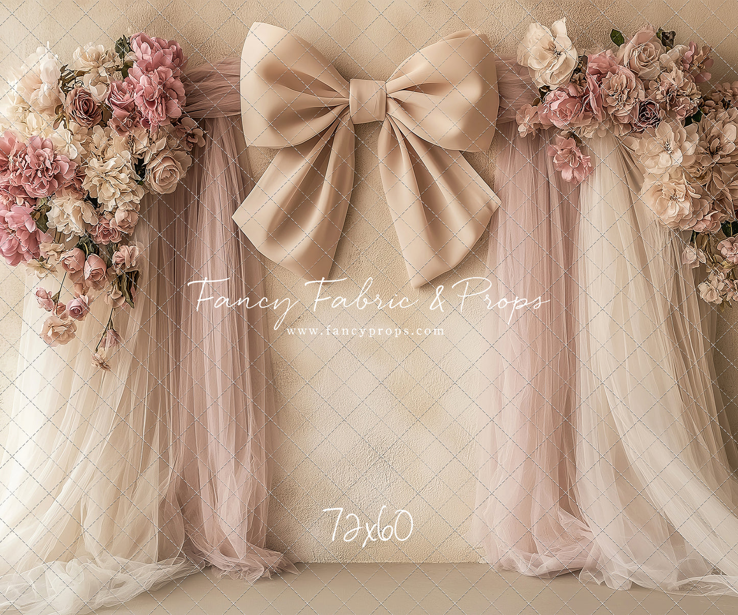 Velvet Blossom Bow Arch - With Sweep Option