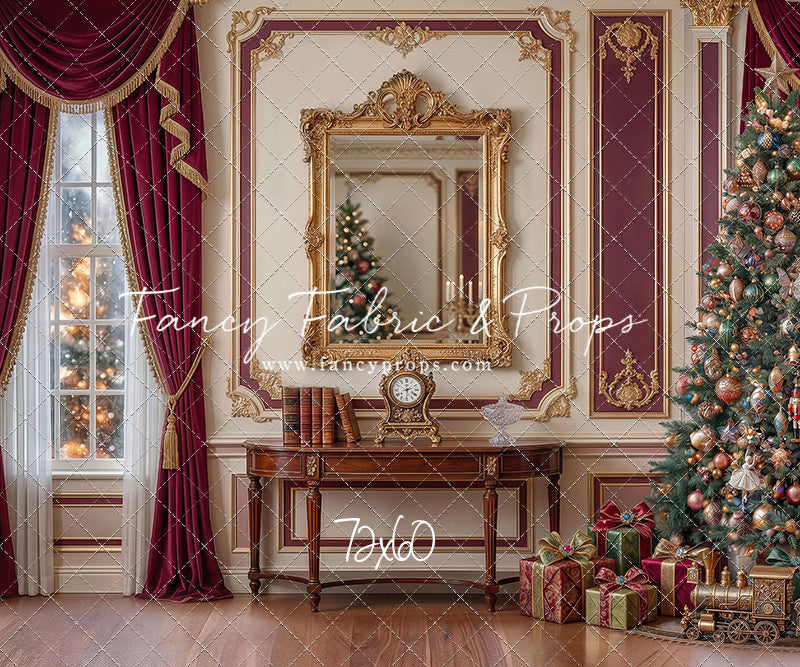 Velvet Holiday Reflection- with Sweep Option
