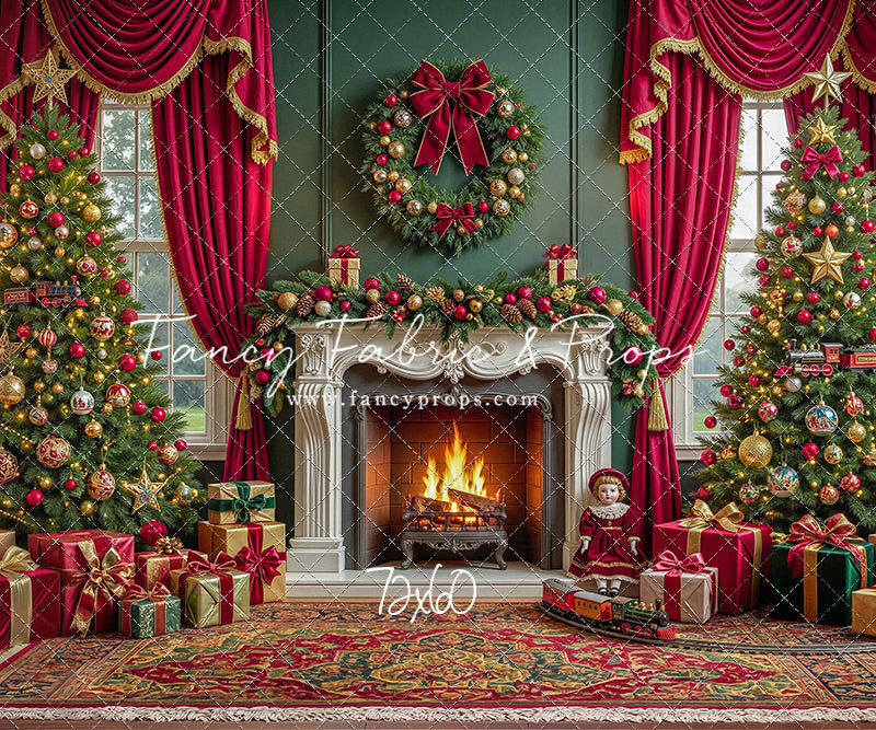 Vintage Christmas Hearth - with Sweep Option