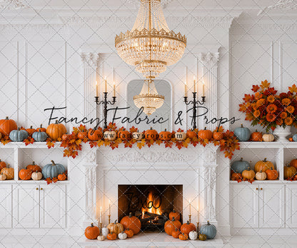 White Autumn Fireplace - With Sweep Option
