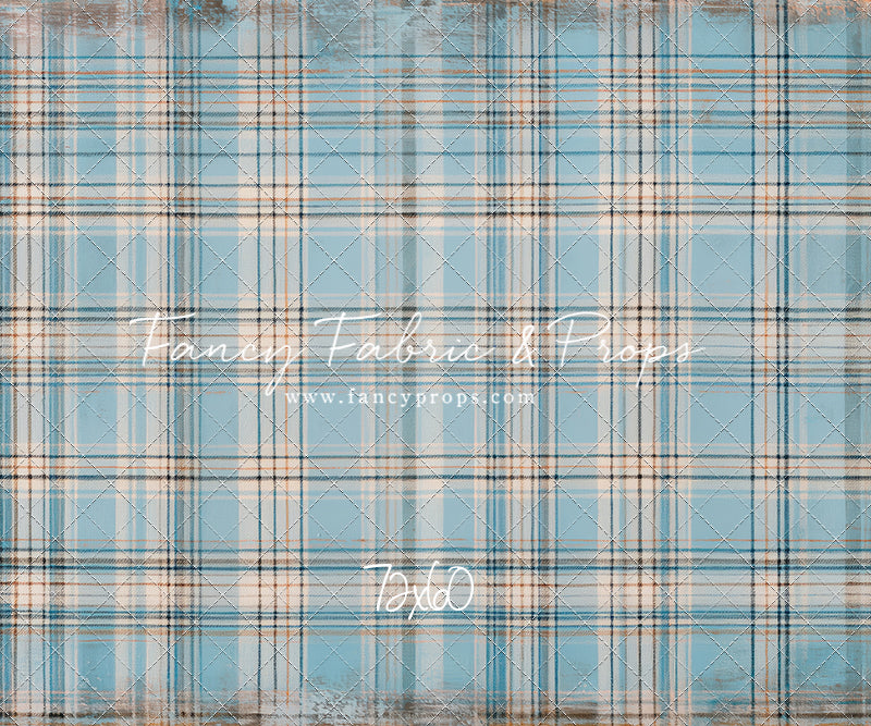 Winter Sky Gingham - With Sweep Option