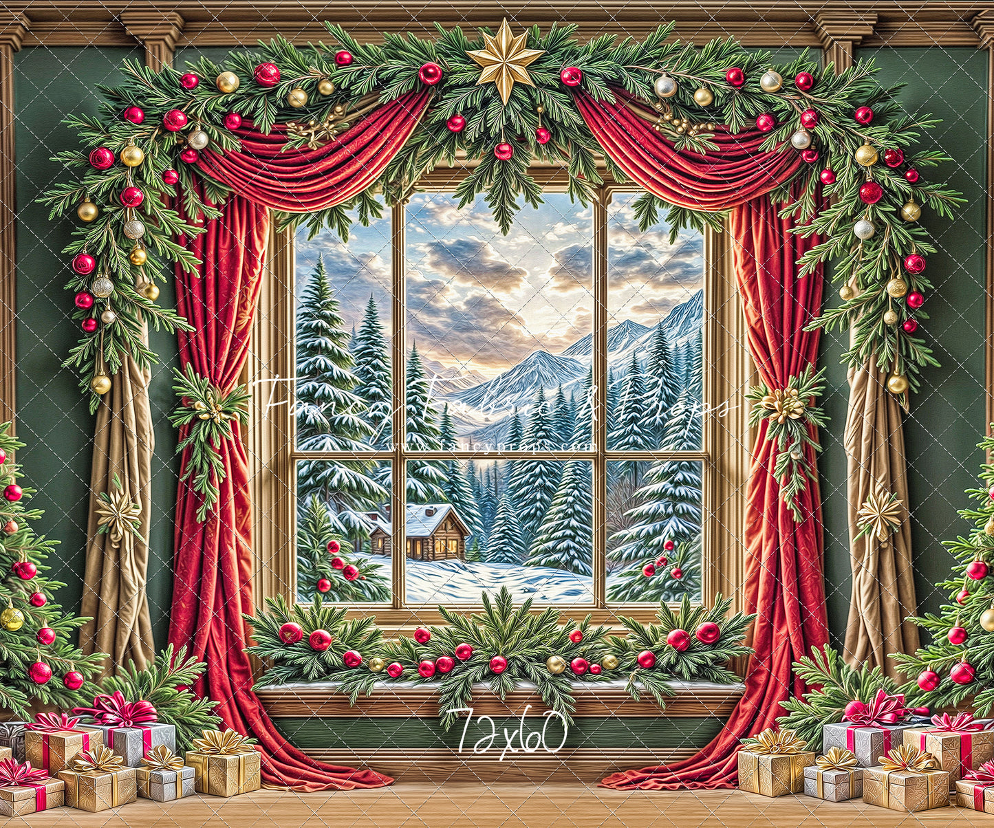 Yuletide Bloom View - with Sweep Option