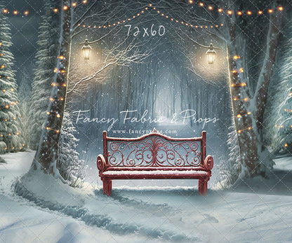 Snowy Bench - Red - with Sweep Option