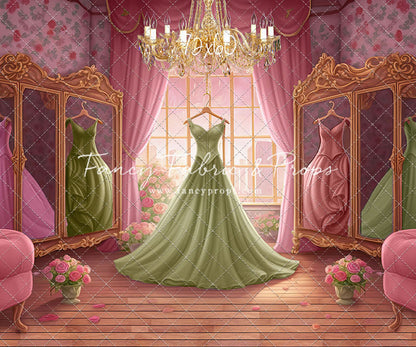 Dress Like A Princess - Green Dress - With Sweep Option