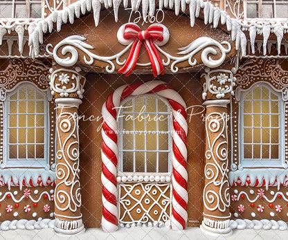 Fancy Peppermint Gingerbread House - With Sweep Option