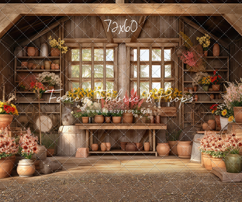 Rustic Greenhouse Blooms - With Sweep Option