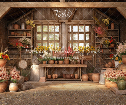 Rustic Greenhouse Blooms - With Sweep Option