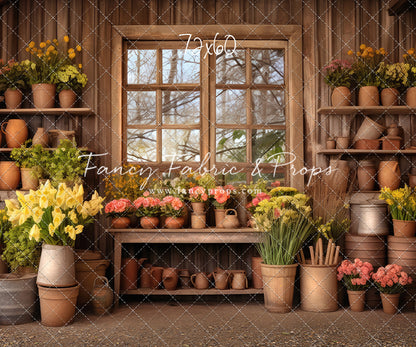 Rustic Greenhouse Garden View - With Sweep Option