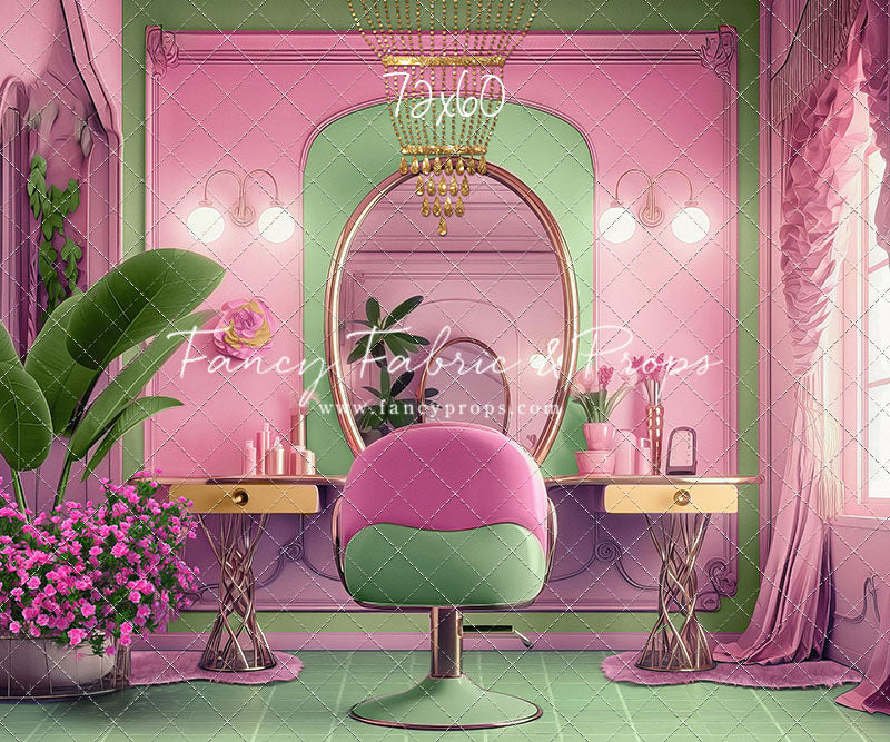 Stacie's Salon - Green - With Sweep Option